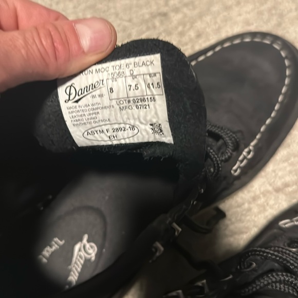 Danner Bull Run Leather Work Boots, Moc Toe , Brown, Black, Tobacco - size 8 - Picture 5 of 5